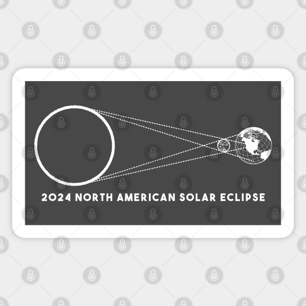 2024 North American Solar Eclipse Eclipse Sticker TeePublic